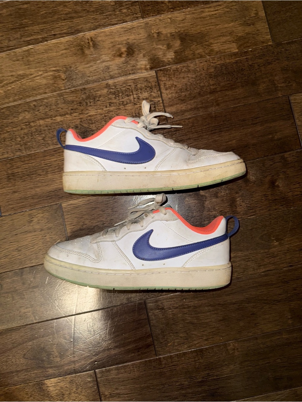 Nike Court Borough Low GS White Purple Coral Sneakers Kids Size 6.5 Y - Picture 4 of 7